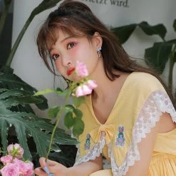 Juwas NEW ARRIVAL Little Princess Dangle Hoop Earrings