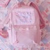 Juwas Sweet Pastel Pink Lolita Lace Backpack