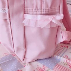 Juwas Sweet Pastel Pink Lolita Lace Backpack