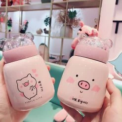 Juwas.com Online Store Pink Kawaii Pig Vacuum Cup NEW ARRIVAL