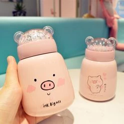 Juwas.com Online Store Pink Kawaii Pig Vacuum Cup NEW ARRIVAL