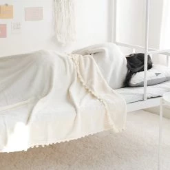 Juwas Flannel Tassels Blanket