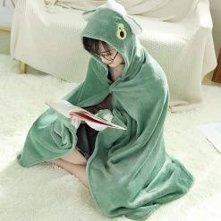 Juwas NEW ARRIVAL Kawaii Green Avocado Hoodie Blanket