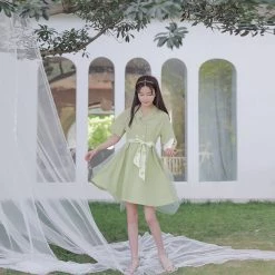 Juwas Flower Embroidery Spring Dress