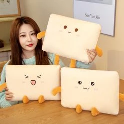 Juwas NEW ARRIVAL Tasty White Bread Plush Stuff Toys