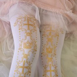 -Juwas Gothic Lolita Velvet Tights