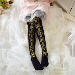 -Juwas Gothic Lolita Velvet Tights