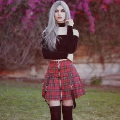 Juwas Harajuku Plaid Mini Skirt