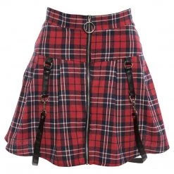 Juwas Harajuku Plaid Mini Skirt
