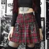 Juwas Harajuku Plaid Mini Skirt