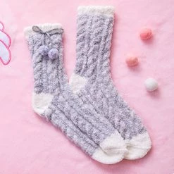 Juwas.com Online Store Kawaii Coral Fleece Warm Socks NEW ARRIVAL