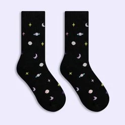 Juwas NEW ARRIVAL Cool Galactic Embroider High Ankle Socks