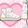 Juwas Chic Cartoon Patches White Snow Boots NEW ARRIVAL