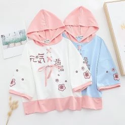 Juwas NEW ARRIVAL Flower Letter Print Lace T-shirt