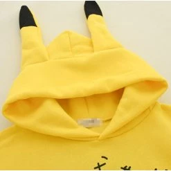 Juwas Cute Pokemon Pikachu Ear Hoodie