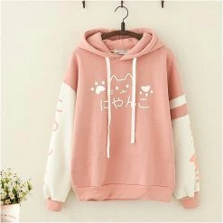 Juwas Kawaii Meow Cat Hoodie