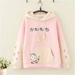 Juwas.com Online Store NEW ARRIVAL Japanese Harajuku Sakura Cats Print Hooded Hoodie
