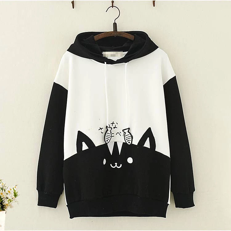 Juwas Japanese Style Cat Fish Hoodie CLOTHING 7 Juwas Japanese Style Cat Fish Hoodie CLOTHING