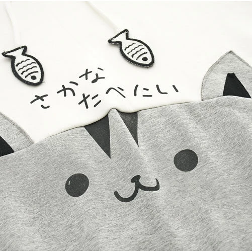 Juwas Japanese Style Cat Fish Hoodie CLOTHING 5 Juwas Japanese Style Cat Fish Hoodie CLOTHING