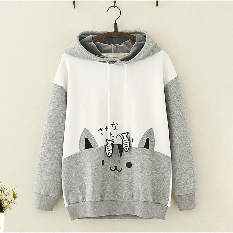Juwas Japanese Style Cat Fish Hoodie CLOTHING 3 Juwas Japanese Style Cat Fish Hoodie CLOTHING