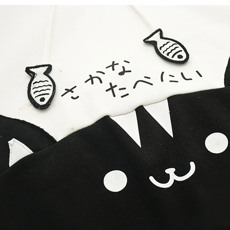 Juwas Japanese Style Cat Fish Hoodie CLOTHING 9 Juwas Japanese Style Cat Fish Hoodie CLOTHING