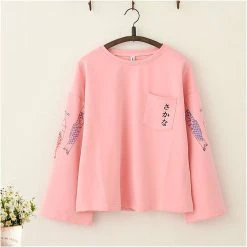 Juwas.com Online Store Japanese Koi Fish Trumpet Sleeves Loose Top 7 Juwas.com Online Store Japanese Koi Fish Trumpet Sleeves Loose Top