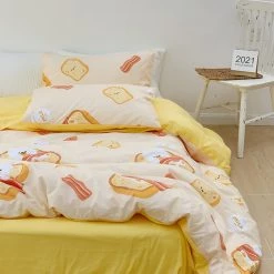 Juwas NEW ARRIVAL Tasty Toast Bread Cozy Beddings Set