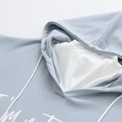 Juwas NEW ARRIVAL Letter Print Fake Two-Piece Hoodie