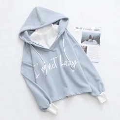 Juwas NEW ARRIVAL Letter Print Fake Two-Piece Hoodie