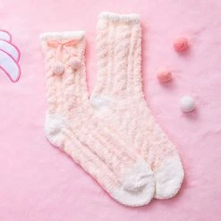 Juwas.com Online Store Kawaii Coral Fleece Warm Socks NEW ARRIVAL