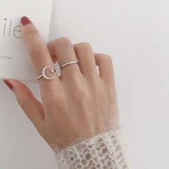 Juwas.com Online Store NEW ARRIVAL Mini Moon Star Ring