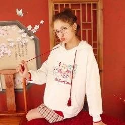 Juwas Cool “Hot Pot Culture” Printed Sweater Hoodie