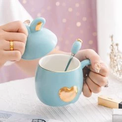 Juwas Bunny Love Heart Ceramic Mug Cups & Bottles