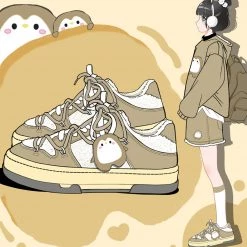 Juwas Shoes Penguin Platform Inner Fleece Sneakers