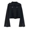 Juwas.com Online Store Gothic Tassels Flare Sleeves Hooded Top
