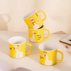 Juwas Cute Cartoon Duck Print Mug NEW ARRIVAL