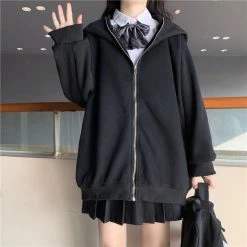 Juwas Bunny Ear Zipper Jacket CLOTHING