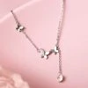 Juwas Butterflies Silver Necklace