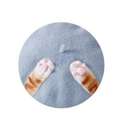 Juwas Kitty Paw Handmade Wool Beret