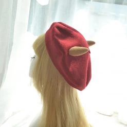 Juwas CLOTHING Little Devil Horn Beret Hat