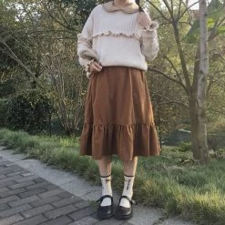 Juwas Kawaii Khaki Gypsy Skirt NEW ARRIVAL 10 Juwas Kawaii Khaki Gypsy Skirt NEW ARRIVAL