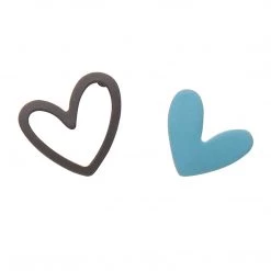 Juwas Fashion & Beauty Love Heart Sterling Silver Stud Earring Ear Clips