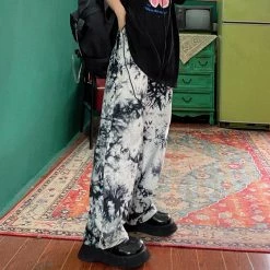 Juwas Chic Marble Print Loose Sweatpants