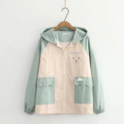 Juwas Kawaii Dear Baby Bear Two-Tone Jacket