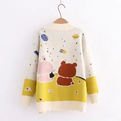Juwas Comfy Cartoon Knitted Cardigan CLOTHING