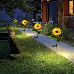 Juwas Solar Powered Garden Sunflower Lights 14 Juwas Solar Powered Garden Sunflower Lights