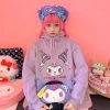 Juwas Harajuku Cartoon Print Loose Warm Hoodie CLOTHING