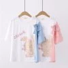 Juwas Rabbit Side Sleeve Bow Ribbon T-Shirt