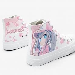 Juwas Shoes Sakura Animal Girl Canvas Sneaker