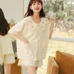 Juwas Japanese Sweet Princess Cotton Pajamas Set